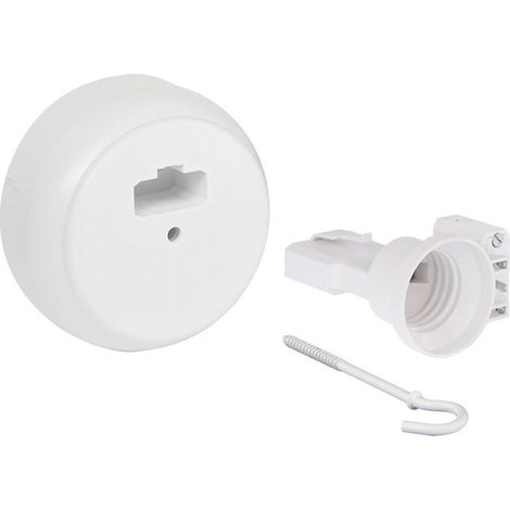 Eur Ohm – Boîte centre DCL saillie avec douille E27 – Kit point de centre Ø85mm – Fixation pour spot encastrable intérieur