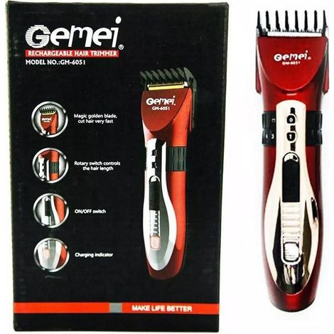 TRADE SHOP - Regolabarba Taglia Capelli Trimmer Professionale A Batteria Ricaricabile Gm-6051 - (1/5)