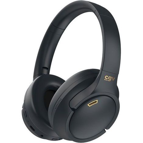 Auriculares Bluetooth - CGV - SonicVibe ANC - Reducción activa de ruido - Micrófono integrado - Ecualizador personalizable - Negro (1/4)