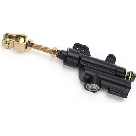 Maître-cylindre de Frein Arrière, Pompe Hydraulique de Moto, Pompe de Conception Pliante avec Alliage d'aluminium, Noir ou Argent, Idéale pour VTT, Vélo de saleté (BLACK) (1/5)