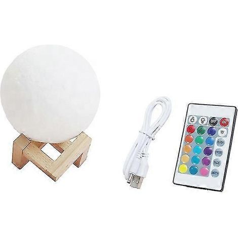 Lampe LED en forme de lune et de galaxie imprimée en 3D, modèle créatif, luminaire décoratif d'intérieur pour chambre à coucher