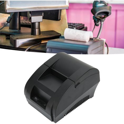 Imprimante thermique 90mm/s haute résolution, design compact et vitesse d'impression rapide, compatible 100V-240V avec prise UE