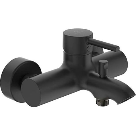 Ideal Standard CeraLine - Miscelatore a parete per vasca da bagno, nero BC199XG