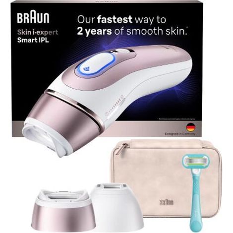Braun Skin i expert Lumière pulsée Or rose, Blanc
