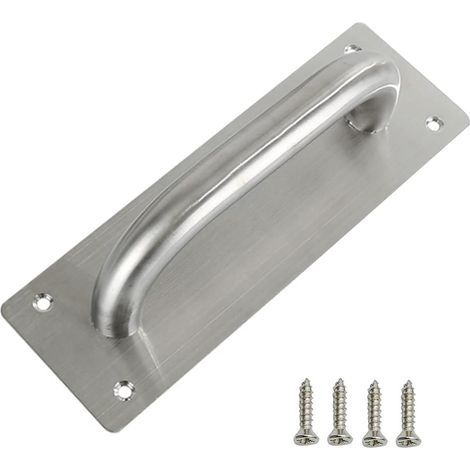 AIDUCHO 1 Stück quadratischer Schiebetürgriff aus Edelstahl, 200 mm x 65 mm x 1,2 mm, Aluminiumlegierung mit Schrauben (1/5)