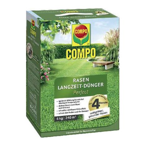 COMPO Rasen Langzeit-Dünger Perfect, 6 kg