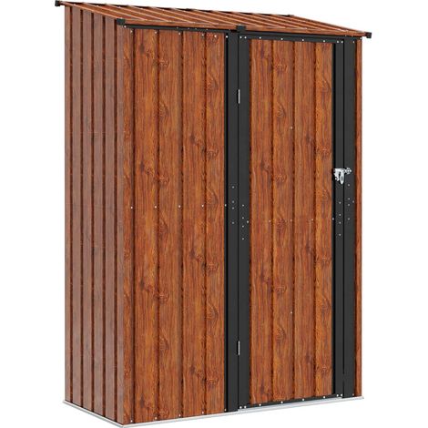 Gartenhütten Braun 140,5 x 74 x 200 cm Metall vidaXL