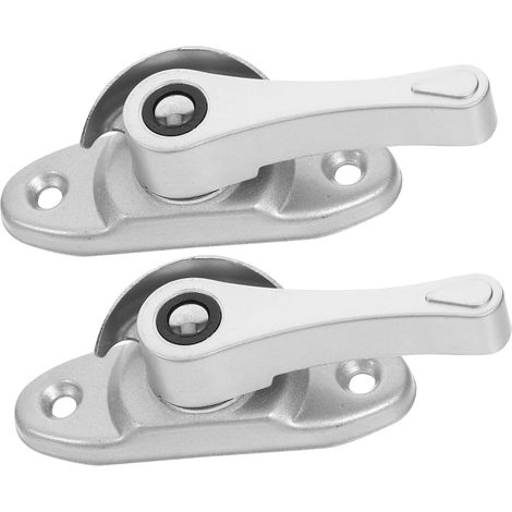 Verrous de Sécurité pour Fenêtres Coulissantes 2 Pcs, Serrure Crochets Universels en Métal Argenté, Barre de Sécurité Garçon et Filles, Installation Facile pour Fenêtres