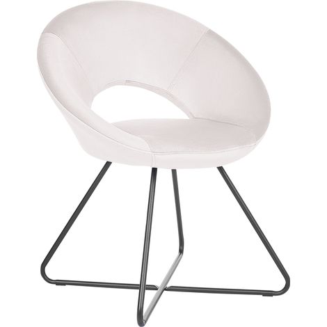 Dining Chair RACHEL Velvet Off-White