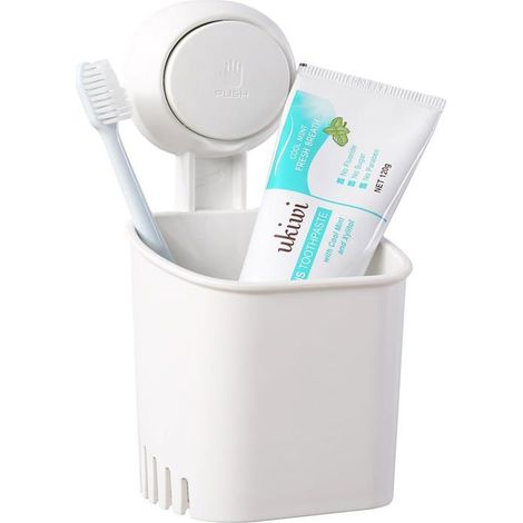 Porte-brosse à dents à ventouse - Sans perçage, installation facile, amovible, réutilisable, étanche, peut supporter jusqu'à 5 kg (1/5)