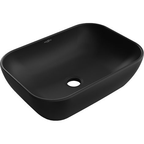 Mexen Rita lavabo sobre encimera 45 x 32 cm, negro mate - 21084585