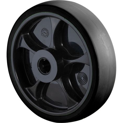 BS Rollen thermopl. Gummirad 80mm schwarz, Kunstst., RL
