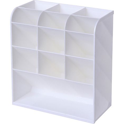 1 boîte de rangement pour stylos, transparente, 20,5 x 19 x 9,2 cm, plastique PP, polyvalente bureau école maison (1/5)