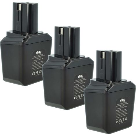 vhbw 3x Batterie compatible avec Bosch série PSR 1º géneration outil électrique (2100 mAh, NiMH, 12 V)