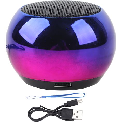 Mini-Bluetooth-Lautsprecher, tragbar, kabelloser Stahllautsprecher mit galvanisierter Farbverlaufsoberfläche