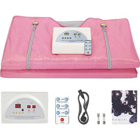 Couverture Sauna, Contrôle de Température, Design Portable, Rose, 180x80cm (1/2)