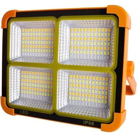 Lampada da campeggio a LED portatile ad energia solare con treppiede, batteria da 100 W (2400 mAh) con 4 livelli di luminosità, faretto a LED wireless per lavoro (1/5)