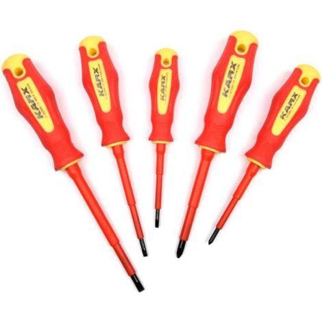 Jeu de 5 Tournevis Isolés VDE S2 KARX (1/4)