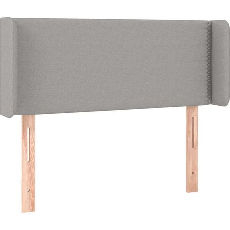 Maison Exclusive - Cabecero de tela gris claro 93x16x78/88 cm (1/5)