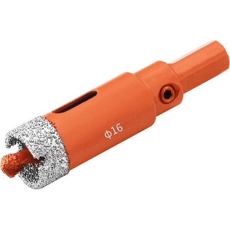 Scie Cloche à Carrelage Diamantée avec Foret Guidage, Brasé Sous Vide Revêtement Diamant Foret pour Carrelage, Porcelaine, Verre, Marbre, Céramique (16mm) (1/5)