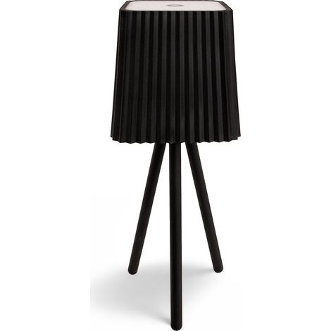 Lampada da tavolo in alluminio senza filo touch dimmerabile USB colore nero