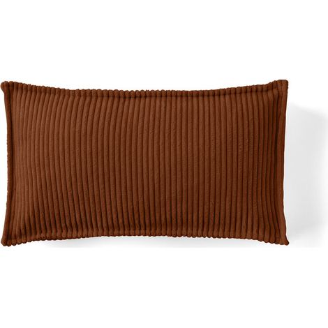 Stella - coussin - en velours côtelé - 32x57 cm - terracotta (1/4)