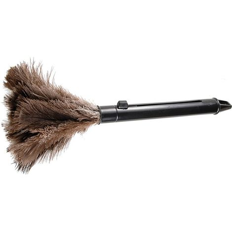 Plumeau à plumes marron lavable, portable et compact, en ABS, avec poignée, pour usage domestique (1/5)