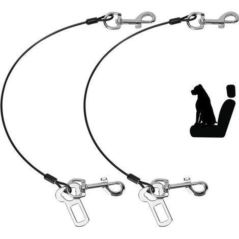 Zweiteiliges Hundesicherheitsgeschirr, Hundeleine für den Rücksitz, unzerbrechliches Stahlseilgeschirr, 40 cm, geeignet für Hunde von 0-12 kg (1/5)