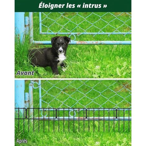 Decorative Metal Garden Fence, 8.2 m (L) x 43 cm (H) Garden Fence Outdoor Pet Fence Dog Fence for Flower Bed, Yard (1/4)