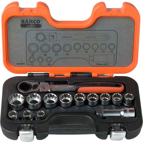 Bahco Steckschlüsselsatz 14teilig S140T