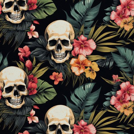 Tela decorativa para exteriores Oxford - Motivo de calavera I DX4242 (1/5)