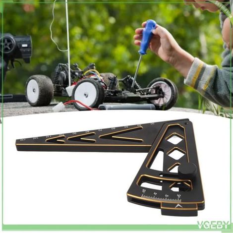 Outil de mesure multi-angle - FAFEICY - Jauge de carrossage RC - Alliage d'aluminium - Compacte - Pour voitures RC (1/5)