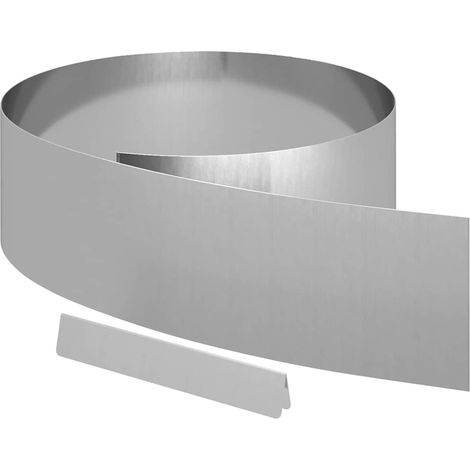 Bordure de Pelouse Argent 450 x 0,05 x 15 cm Acier galvanisé CFW214340 (1/5)