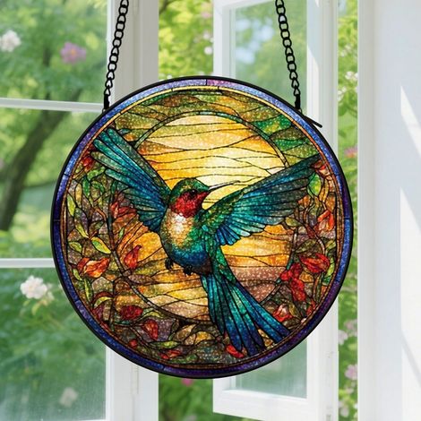 Capteur de soleil en vitrail - décoration spirituelle 9cm (1/4)