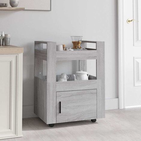 Chariot de cuisine Chariot de Service Moderne - Sonoma gris 60x45x80 cm Bois d'ingénierie BV568041 - BonneVie (1/5)