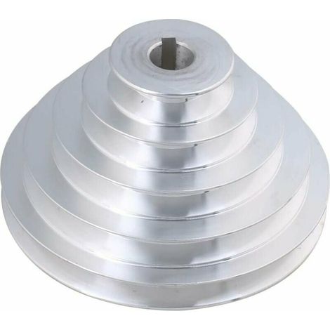 Puleggia in alluminio a 5 stadi - diametro interno 19 mm, diametro esterno 54-150 mm per cinghia di distribuzione a V di tipo A
