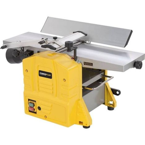Powerplus Raboteuse Dégauchisseuse Électrique POWX2040 - Rabot Electrique 1500 W - Profondeur de 2,4 mm - Table avec 2 Acc