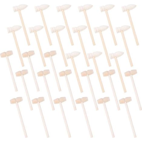 30 petits maillets en bois