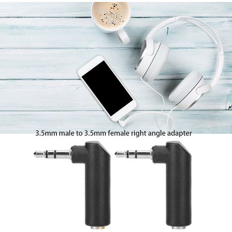 10 3,5-mm-Klinkenstecker auf 90-Grad-Klinkenbuchse-Adapter für Kopfhörer und Stereo-Ohrhörer (1/5)