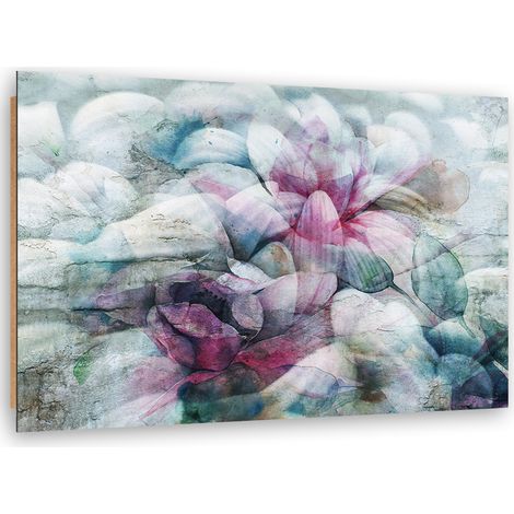 Quadro deco panel, Foglie colorate di acquerello - 100x70 (1/5)