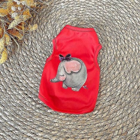Vêtements pour chiens et chats, t-shirt d'été imprimé de dessins animés mignons pour petits chiots et chats, gilet accessoire pour animaux de compagnie, fournitures classiques pour animaux de compagni (1/5)