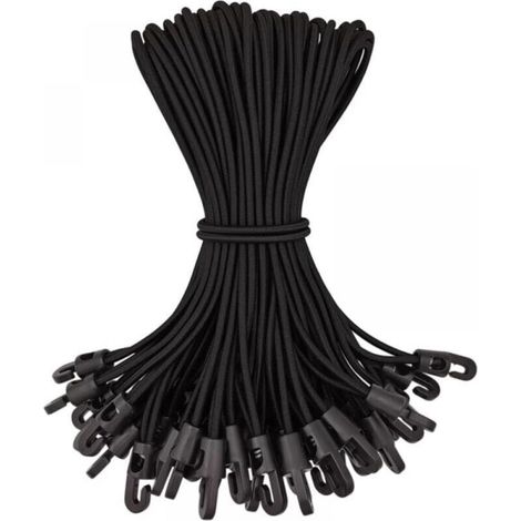 50pcs bungee cords with hooks, high quality rubber bungee cords with hooks for pool covers (1/5)