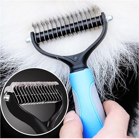 Pettini setosi per il sottopelo dei cani - Spazzola per cani a pelo corto/lungo - Pettine districante per cani e gatti - Spazzola per gatti - Regalo (1/4)