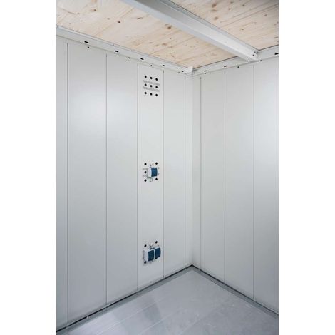 Pannello montaggio elettrico Casetta per attrezzi Neo, grigio bianco