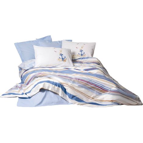 Funda Nórdica Doble Austintown, Funda de Almohada Incluida, Estructura de Tela, 260x220 cm azul