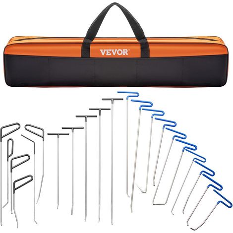 Entretien carrosserie pratique, kit de débosselage sans peinture avec sac, tiges en acier inoxydable 21 pièces (1/5)