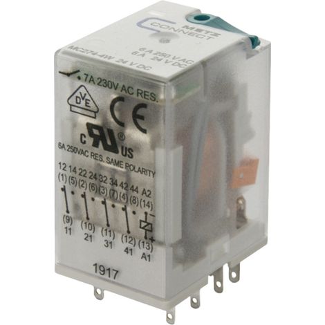 BTR NETCOM Industrierelais 4W,24VDC,7A 110017-25.14.07 (1/5)