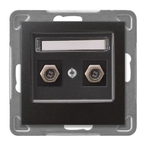Impresja Doppelantennenbuchse Typ F anthrazit GPA-2YF/m/50