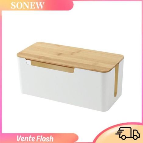 Boîte Organisateur Routeur - Plastique Ventilé - Pour Routeur Modem Décodeur Multiprise - 1 Pièce (1/5)