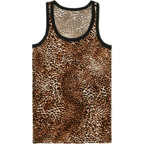 Leopard Tank Top for Men, Athletic Sleeveless Soft Fit Vest for Men, Leopard Print T Shirt for Party Rave Club Performance Breathable Tight Underwear (1/5)